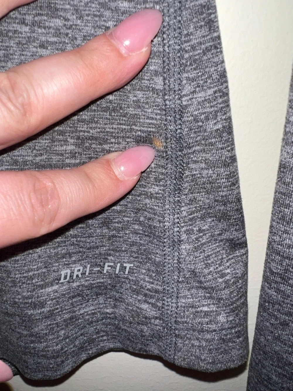 Nike Dri-Fit Running 1/4 Zip Pullover‎ Thumbholes Gray Women’s Size S